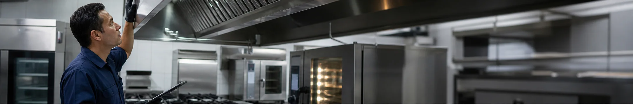 Profissional realizando atendimento de manutenção de equipamentos gastronômicos
